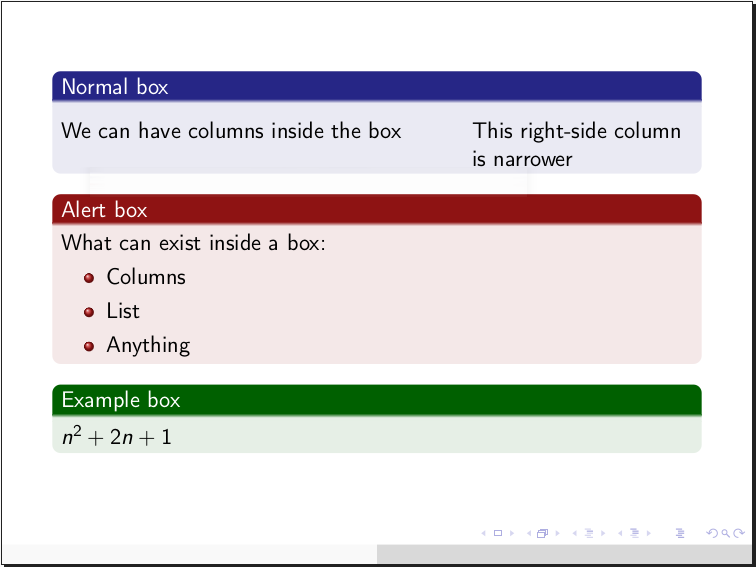 Boxes example