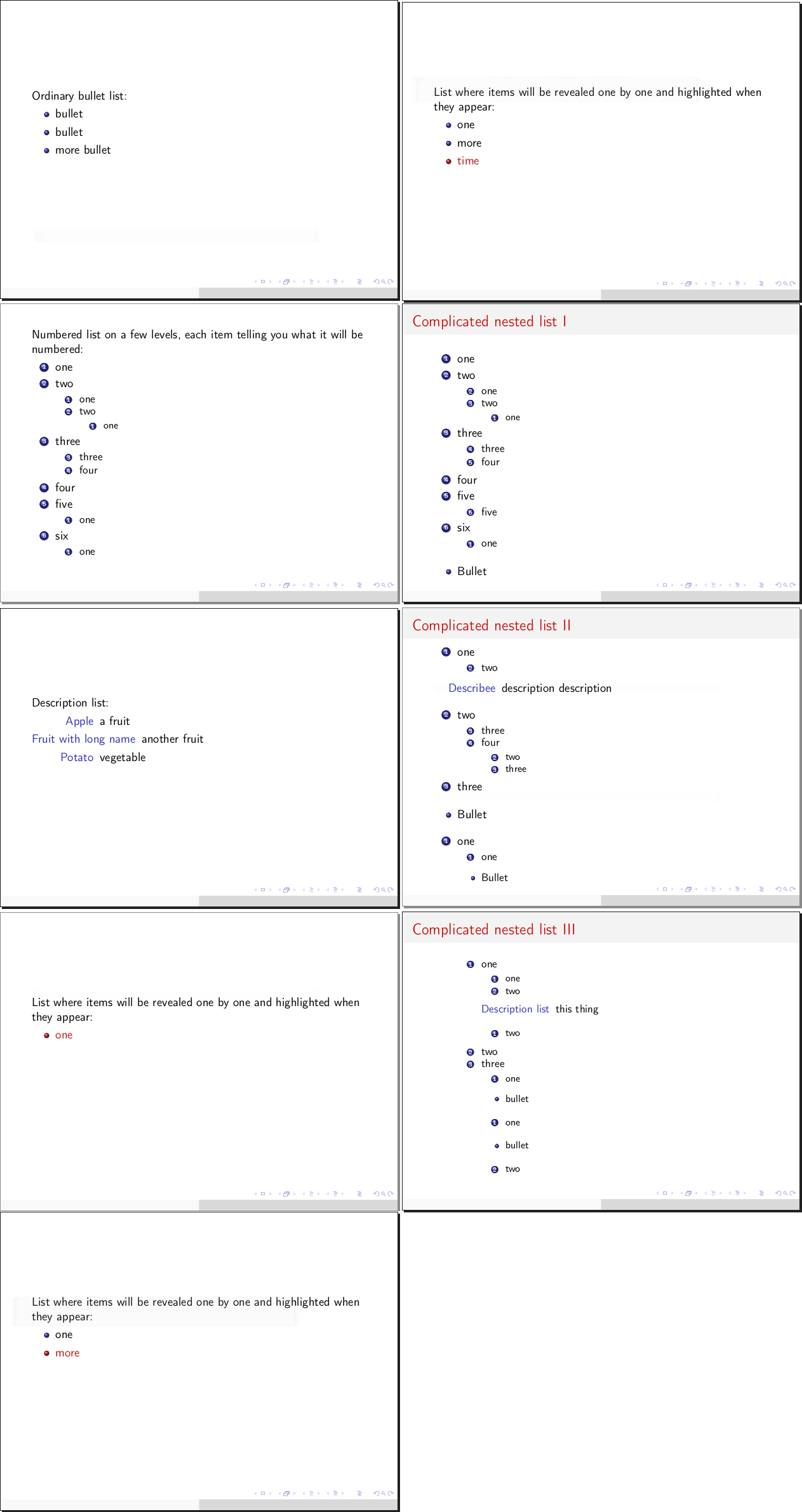 List example