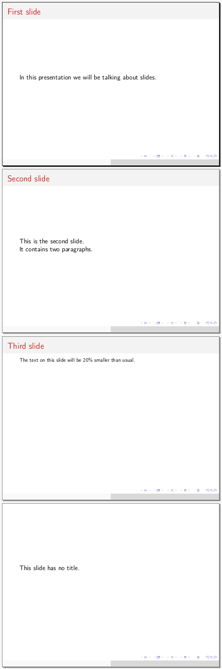 Slide examples